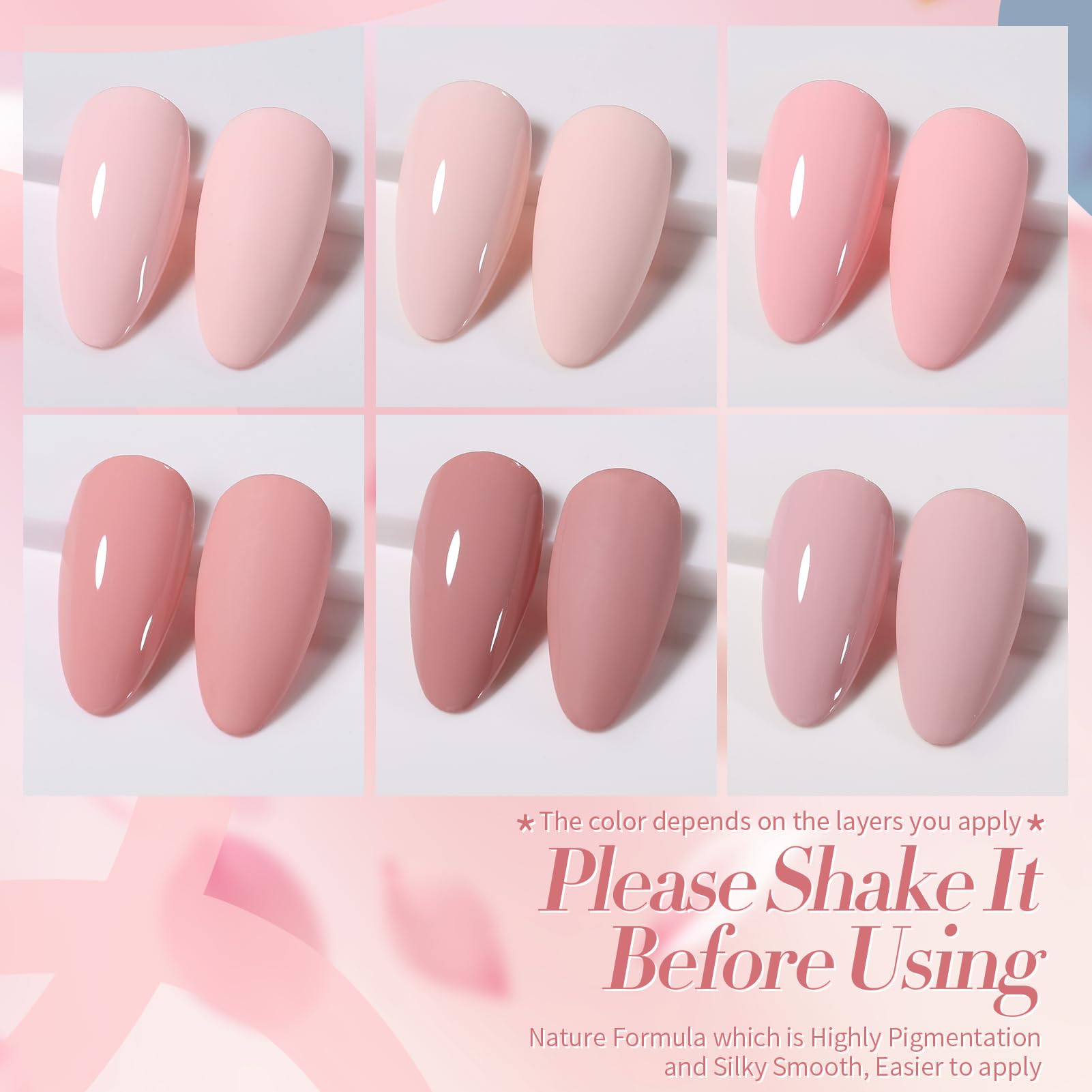 Born Pretty Esmalte Gel Rosa Dulce para uñas románticas.