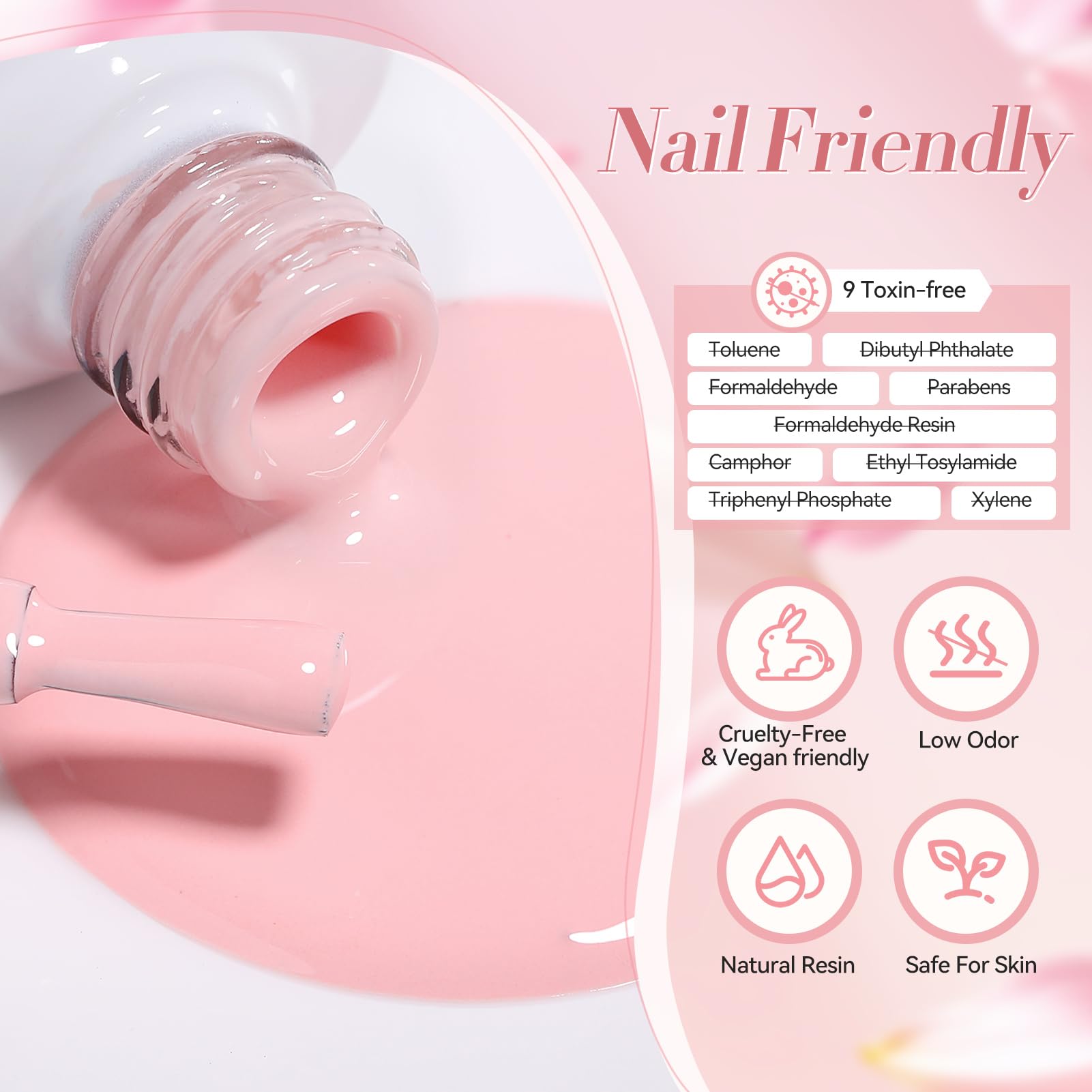 Born Pretty Esmalte Gel Rosa 6 Colores para looks versátiles.