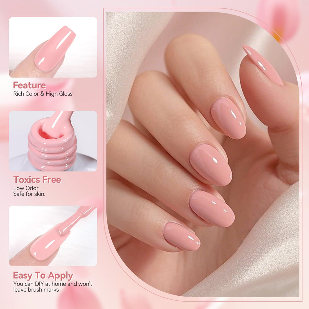 Born Pretty Esmalte Gel Rosa Saludable con bajo olor.