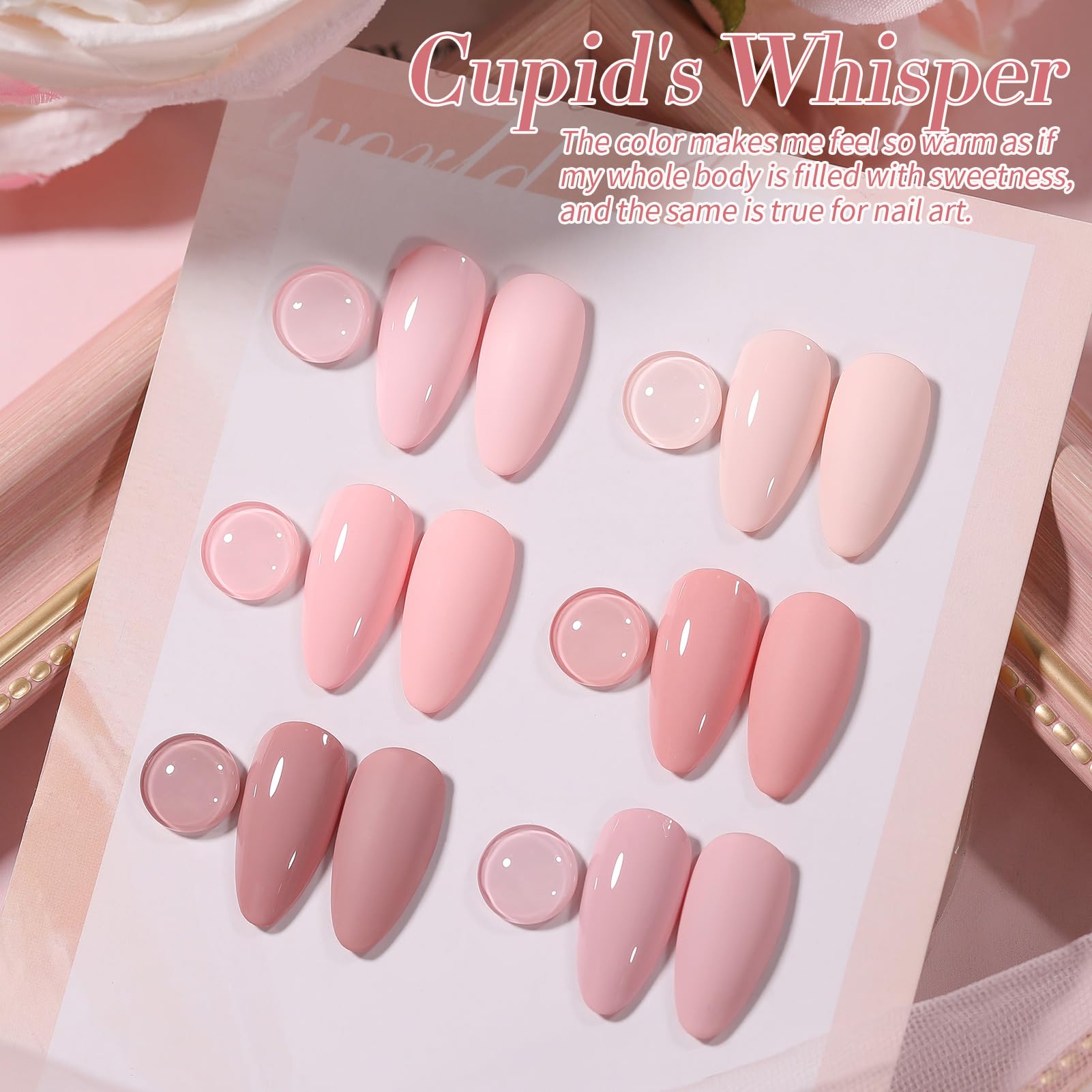 Born Pretty Esmalte Gel Rosa Suave color duradero y suave brillo.