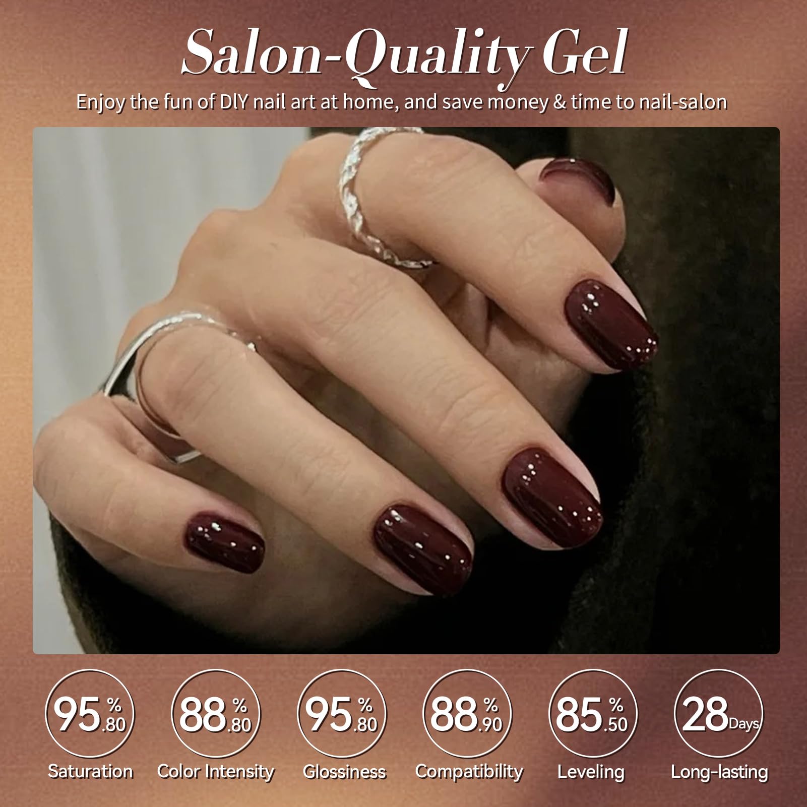 Born Pretty gel tono otoño para uñas, ideal para mano elegante.