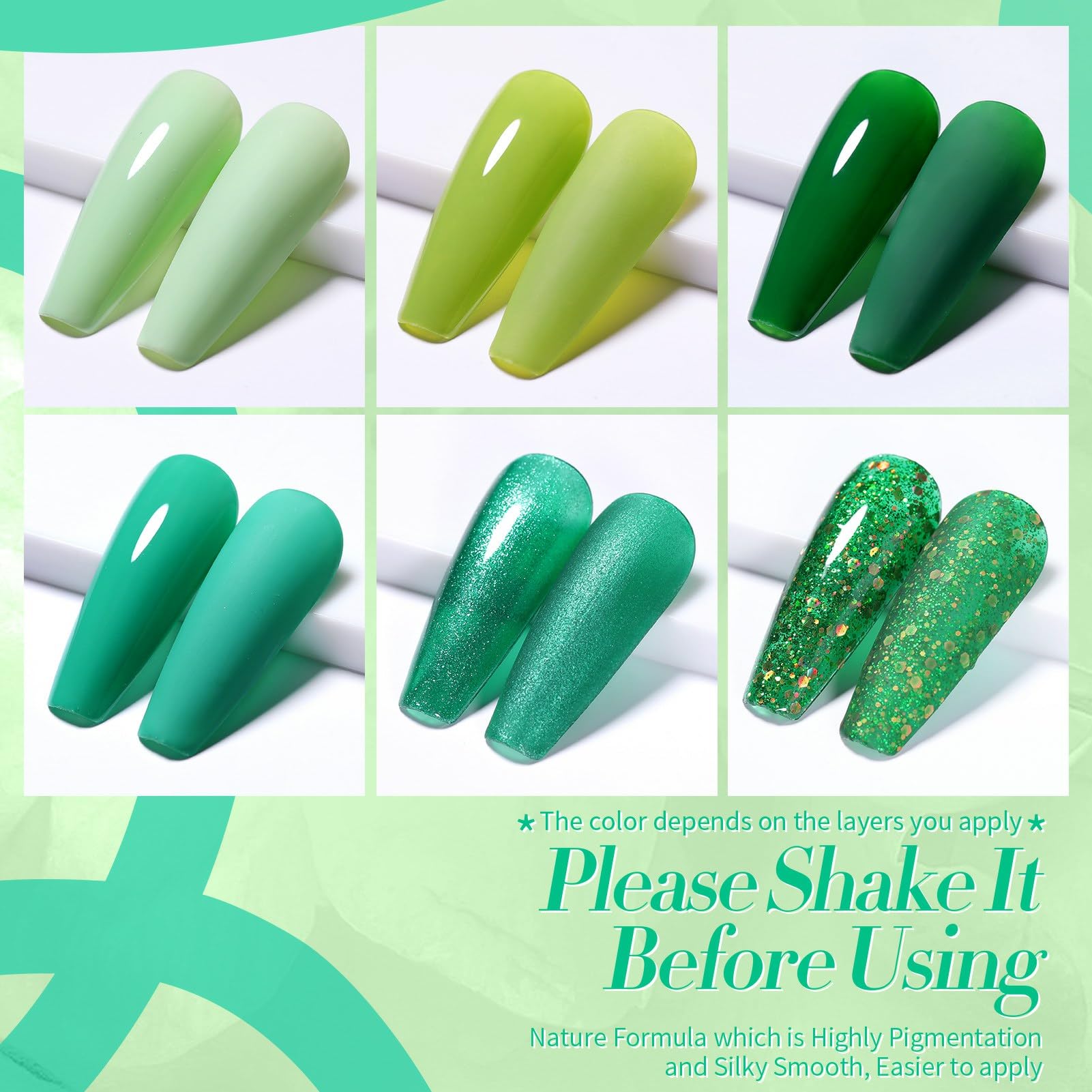 Born Pretty: esmalte verde bosque en botella, acabado suave para uñas naturales