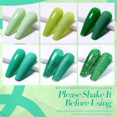 Born Pretty: esmalte verde bosque en botella, acabado suave para uñas naturales