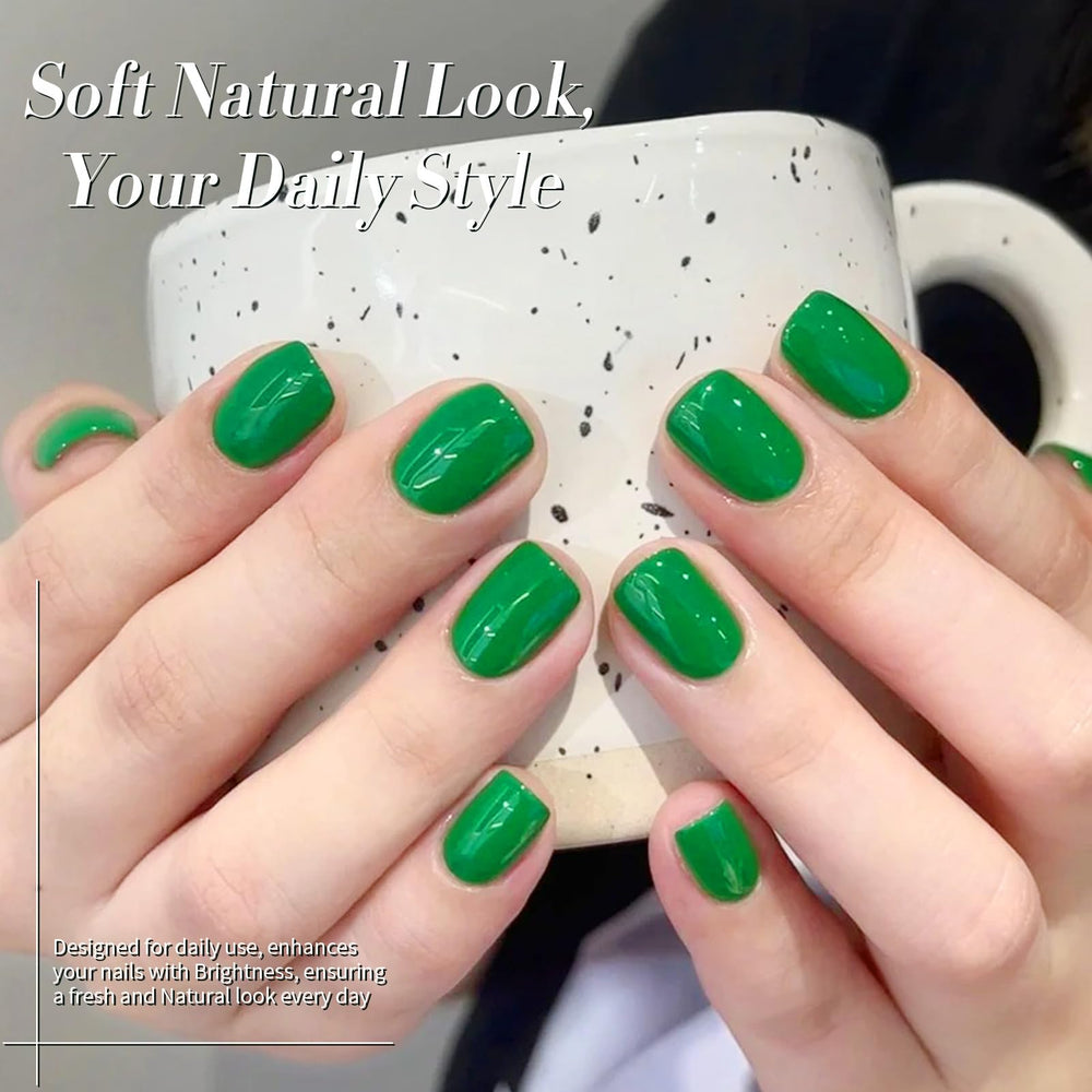 Born Pretty forest green gel nail polish provides classic rich color for everyday wear