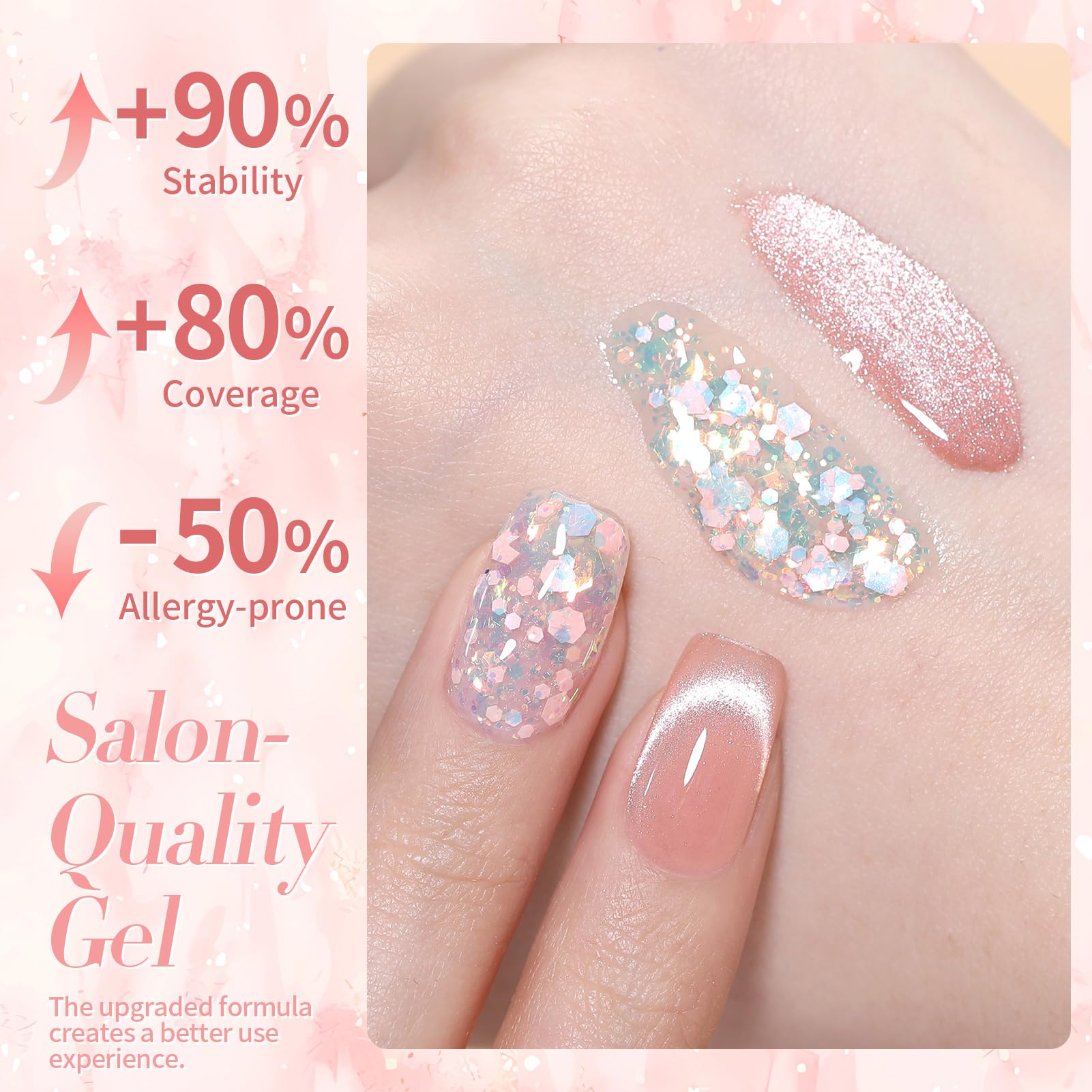 Aplicación fácil con gel de 15 ml para manicura en casa