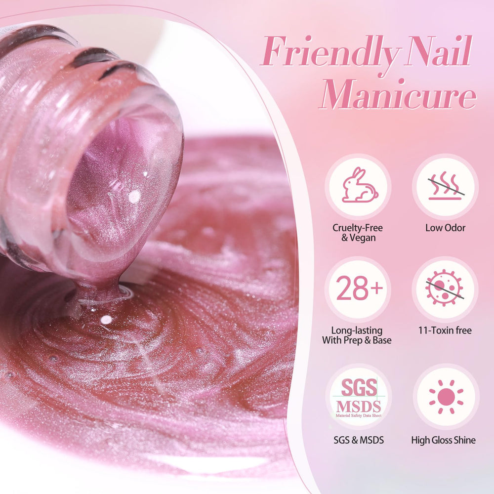 Born Pretty Gel Rosa para retirada con remojo, manicura casera