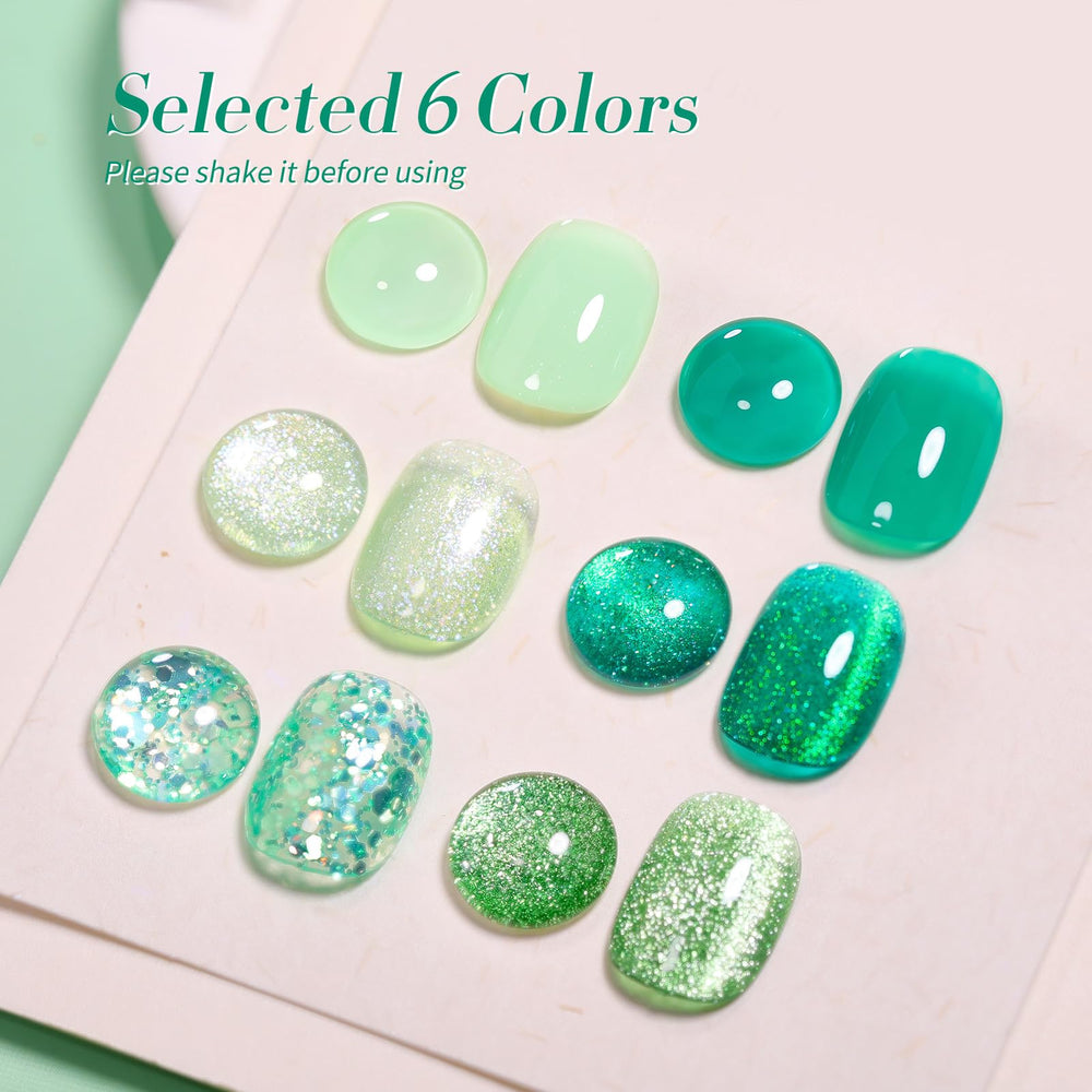Born Pretty Gel Verde Brillos Holográficos añaden destellos llamativos