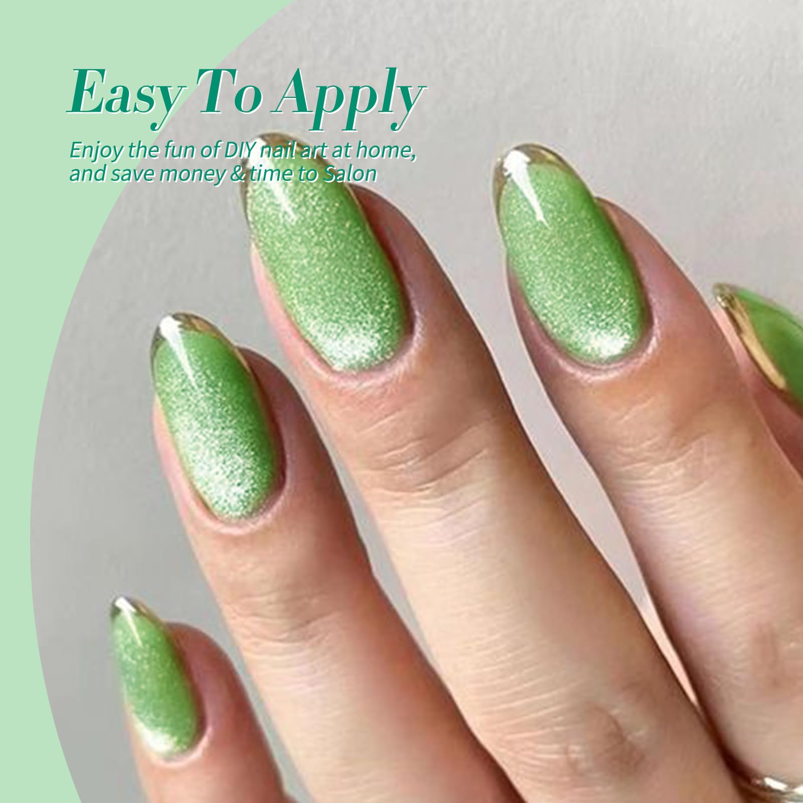 Born Pretty Gel Verde Destellos glitter para decoración de uñas