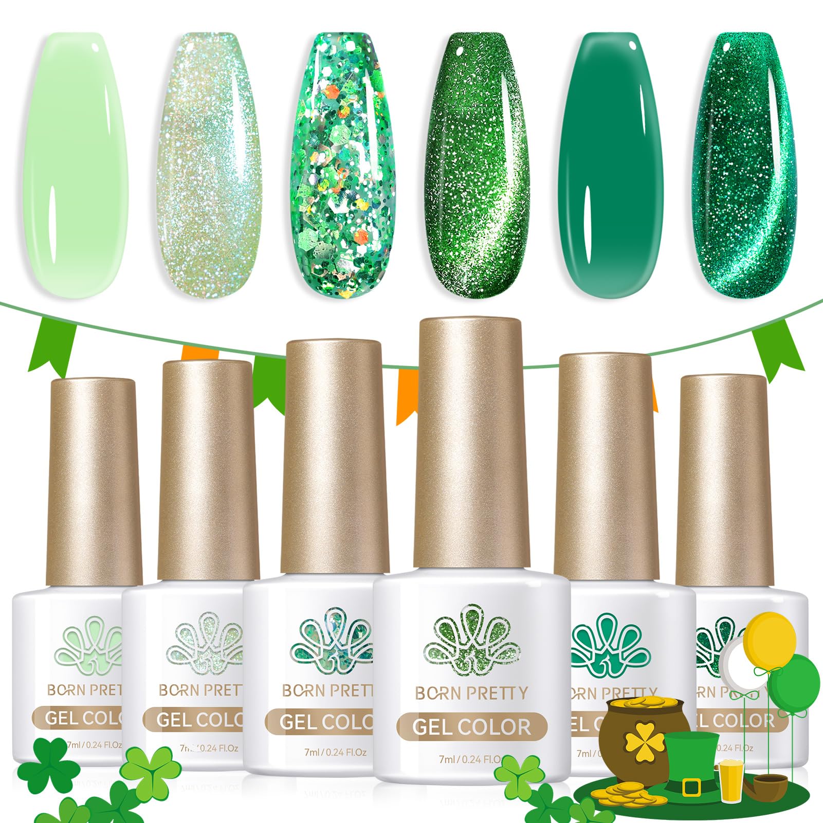 Born Pretty Gel Verde Resistencia duradera y aplicación sencilla