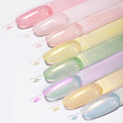 Born Pretty jelly gel nail polish natural translucent pink creates a soft tint.