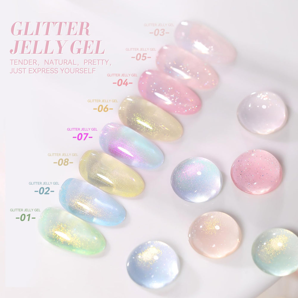 Born Pretty Jelly Gel Polish brush application on swatch for even layering