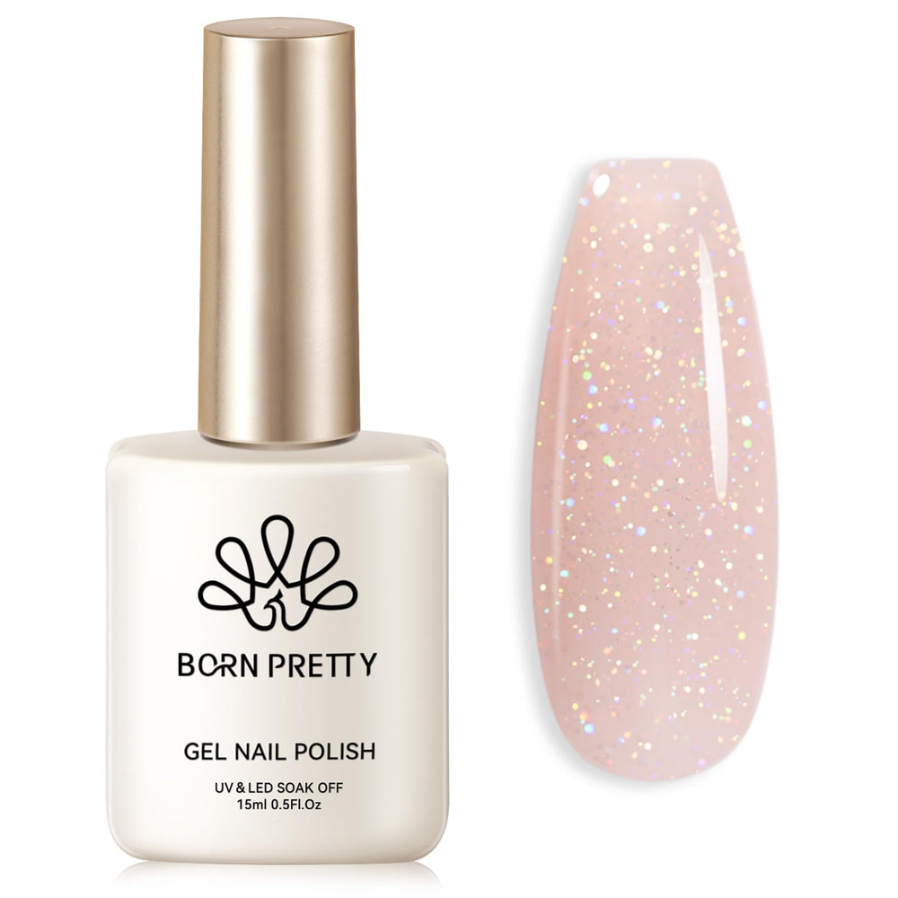 Born Pretty Jelly Gel Polish nude pink bottle front showing translucent-to-opaque transition