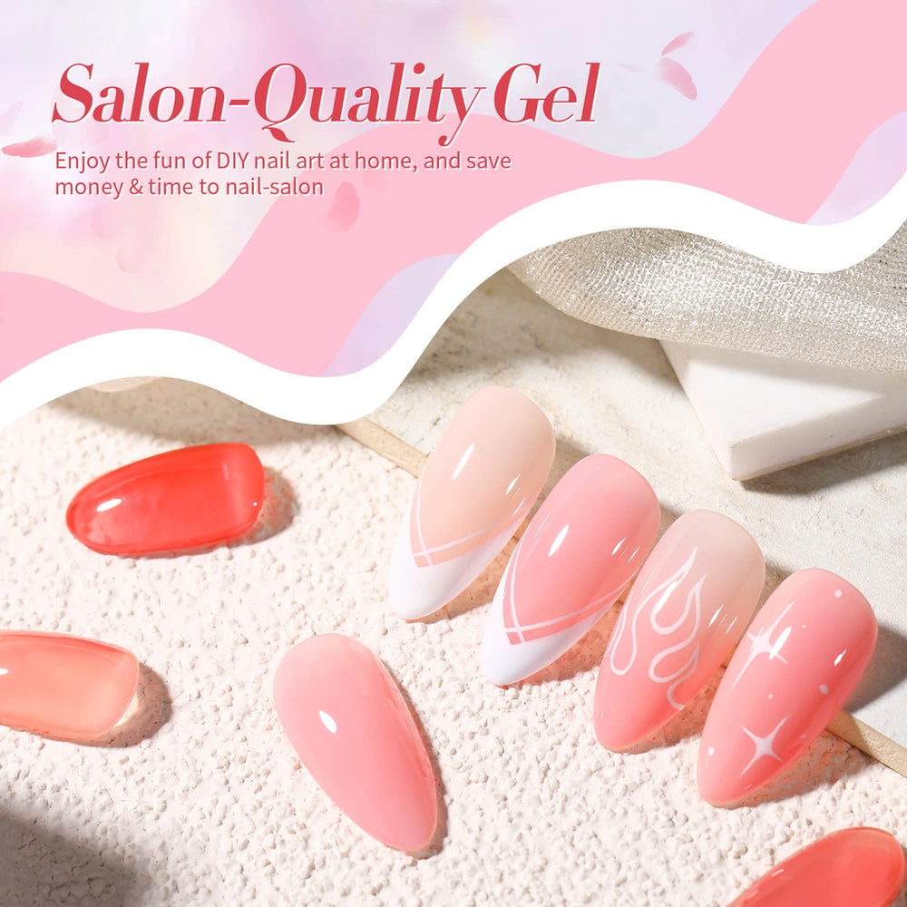Swatch image shows gradual layering to range from sheer to opaque.