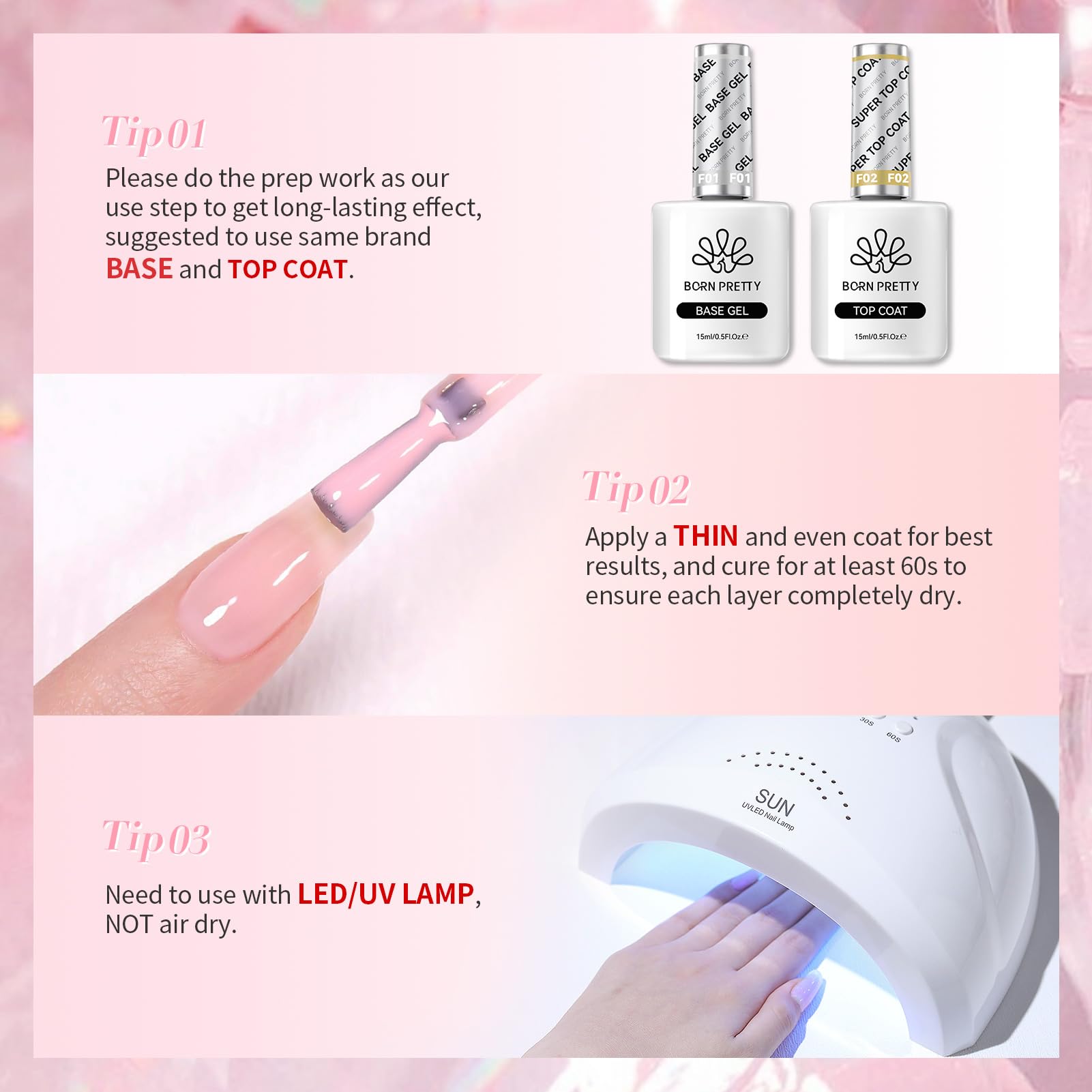 Born Pretty jelly pink gel polish packaging note suitable for gifting