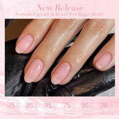 Born Pretty jelly pink nail polish closeup highlighting glossy finish