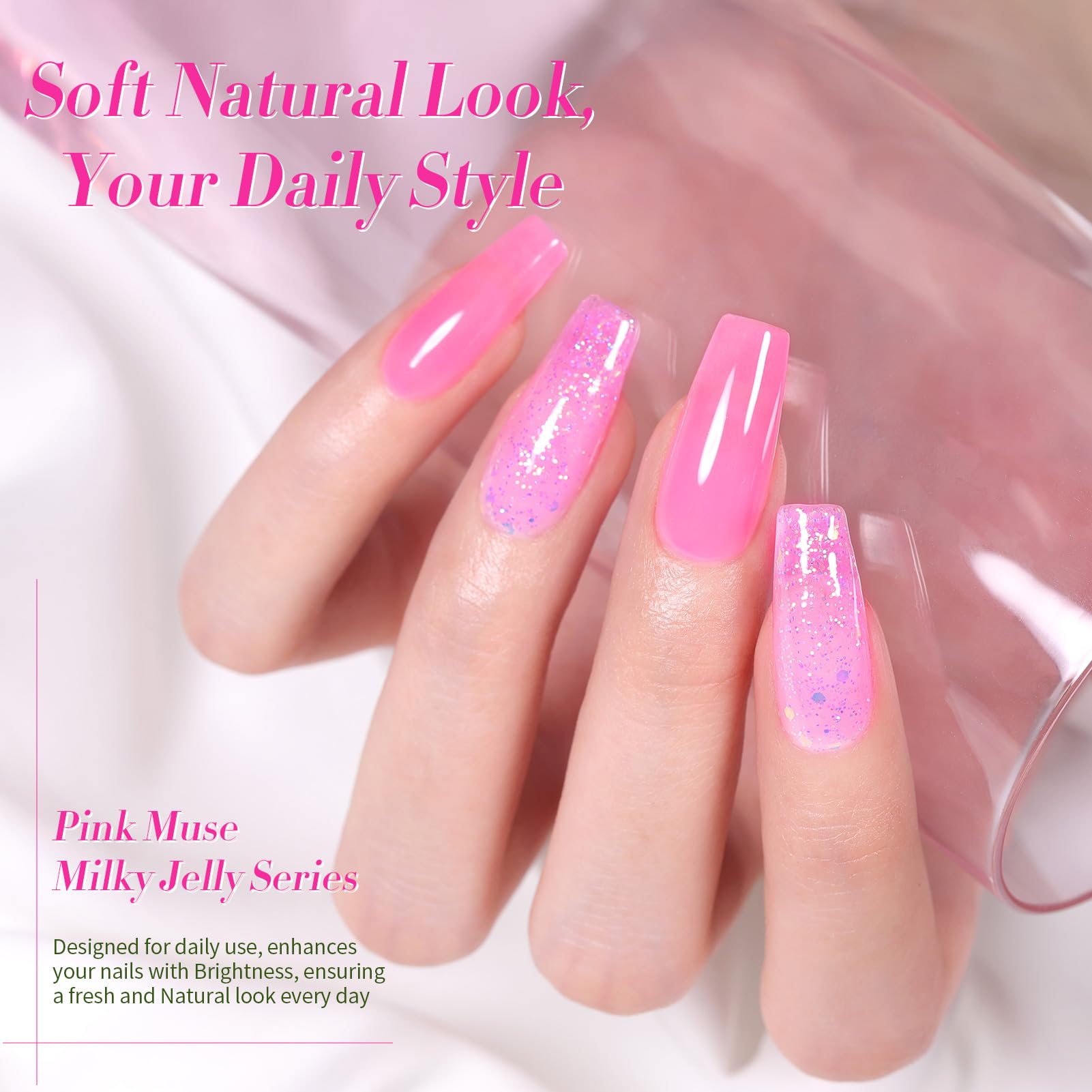 Born Pretty Jelly Rosa Leche: capas para mayor intensidad de color.