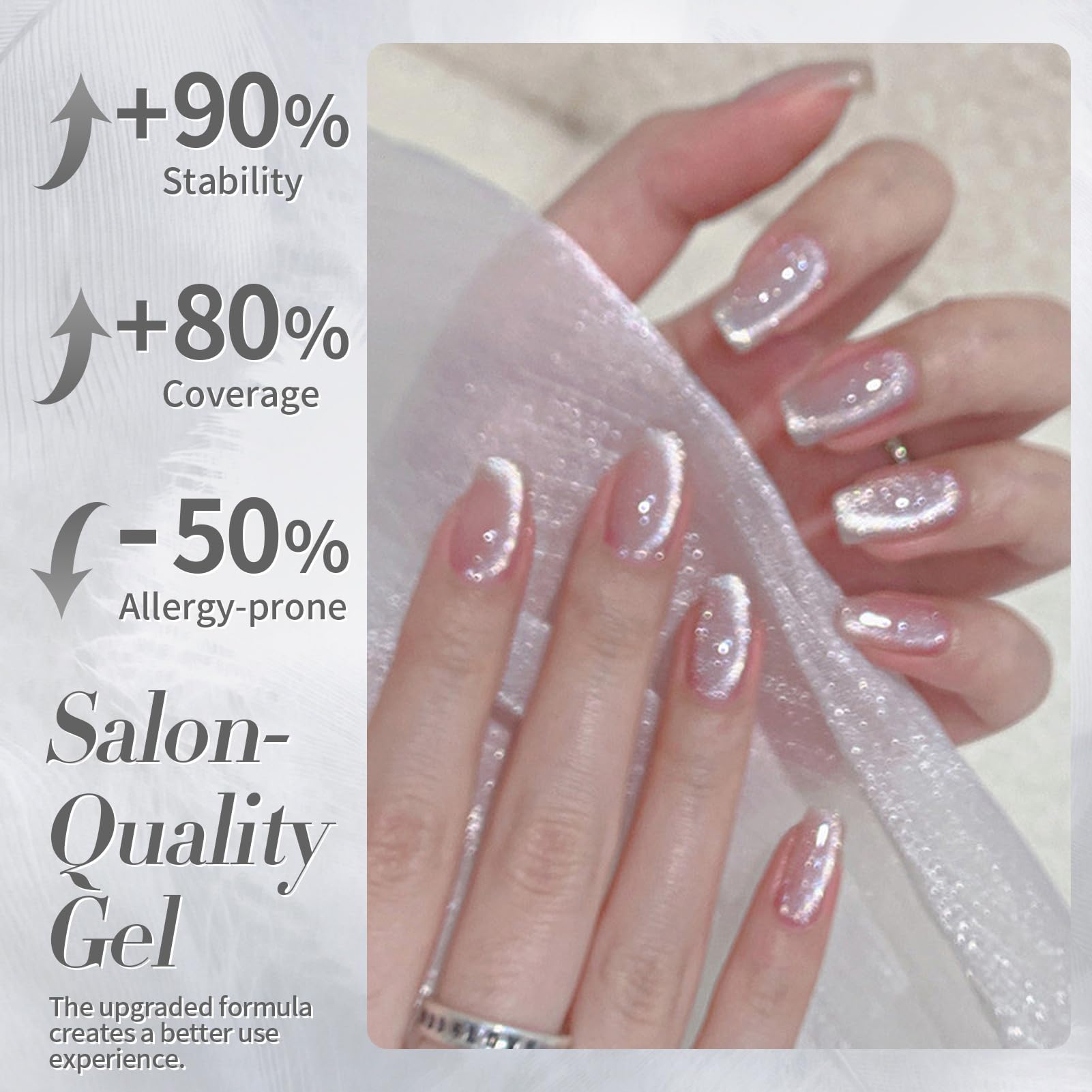 Born Pretty long-wear gel nail polish applied with base and top coats