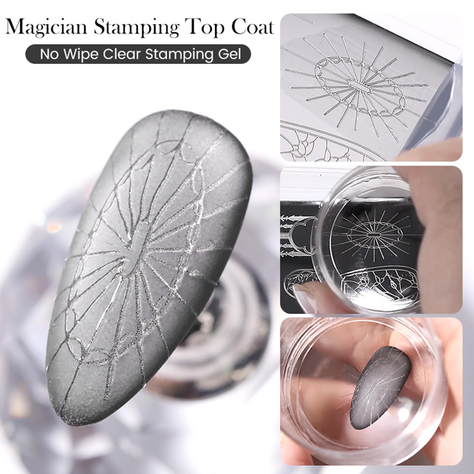Born Pretty Magician Top Gel ofrece pigmentación alta para cobertura uniforme.