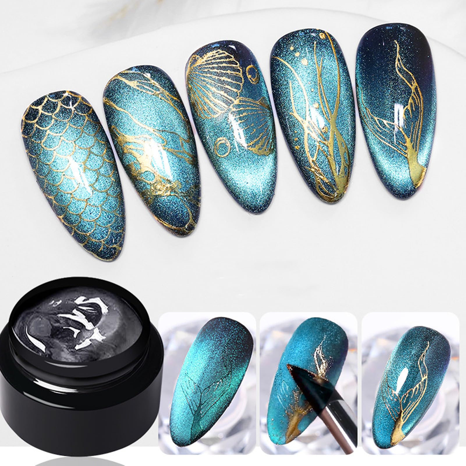 Born Pretty Magician Top Gel brinda brillo profesional para uñas con estampado sofisticado.