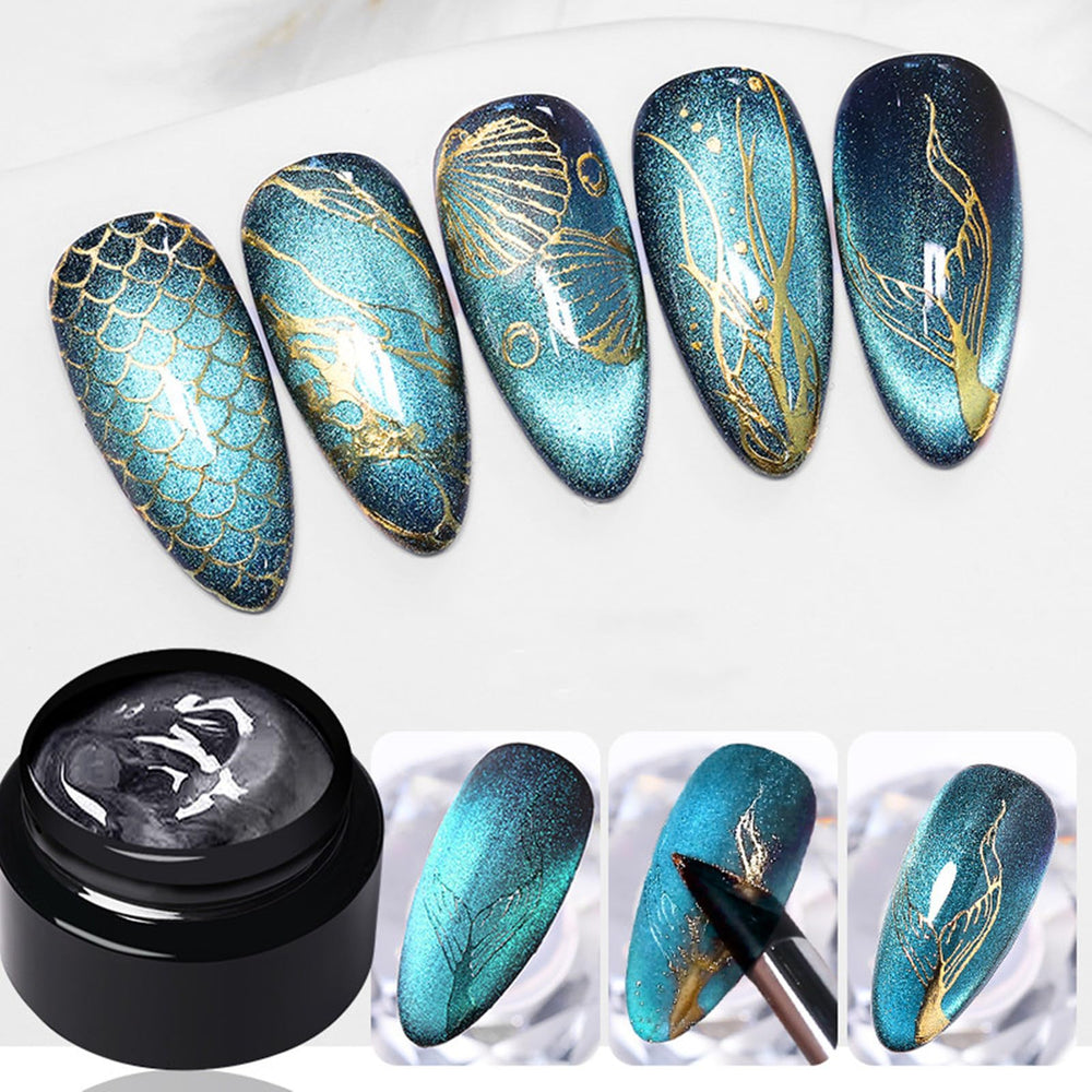 Born Pretty Magician Top Gel brinda brillo profesional para uñas con estampado sofisticado.