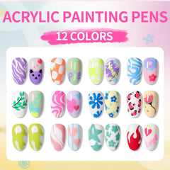 Born Pretty nail art pens close-up of the fine tip for precise detailing on nails.
