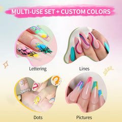 Born Pretty neon color swatches show bold, opaque pigments for standout nail art.