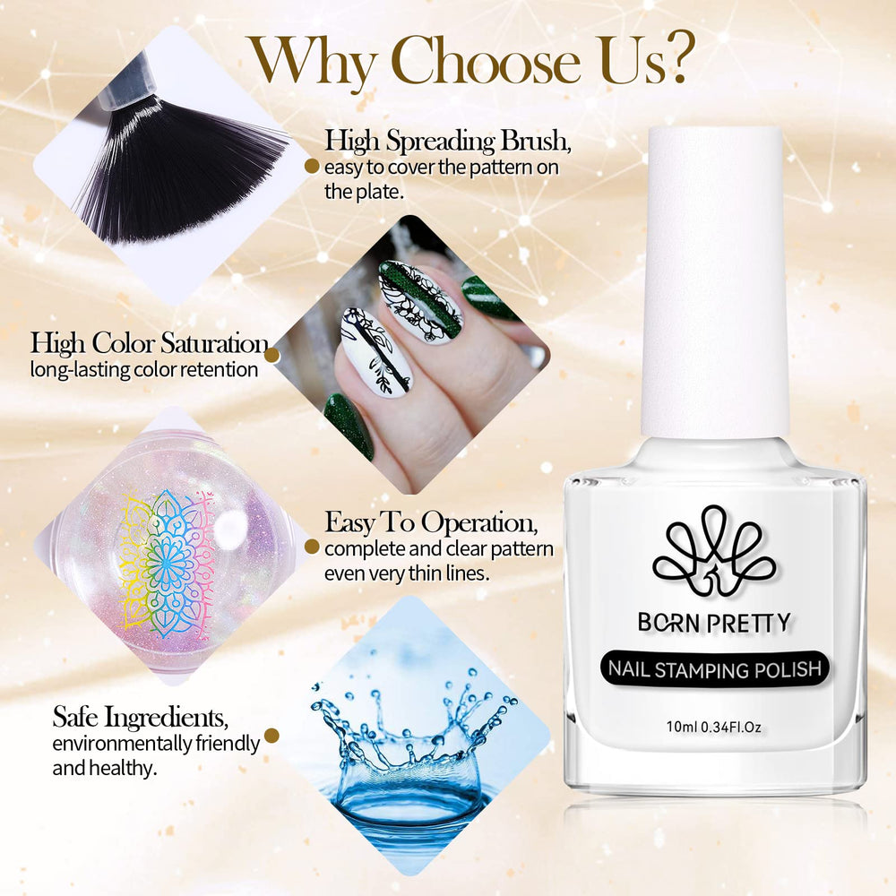 Born Pretty no-smudge top coat sealing a design for longer wear.