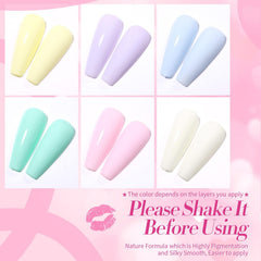 Born Pretty gel rosa pastel para manicura elegante y duradera.