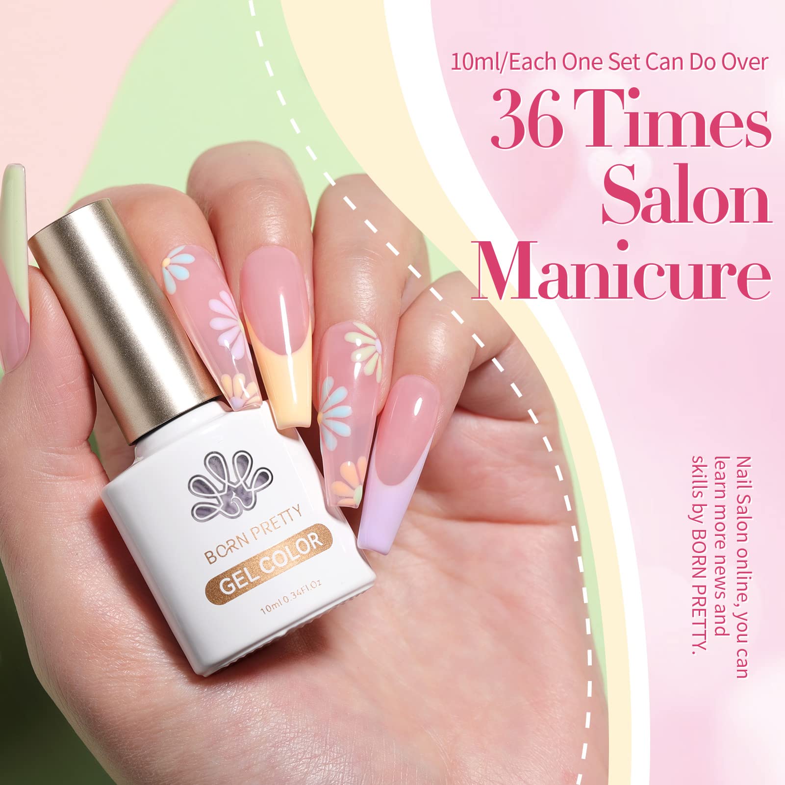Born Pretty tonos amarillo pastel para look luminoso.