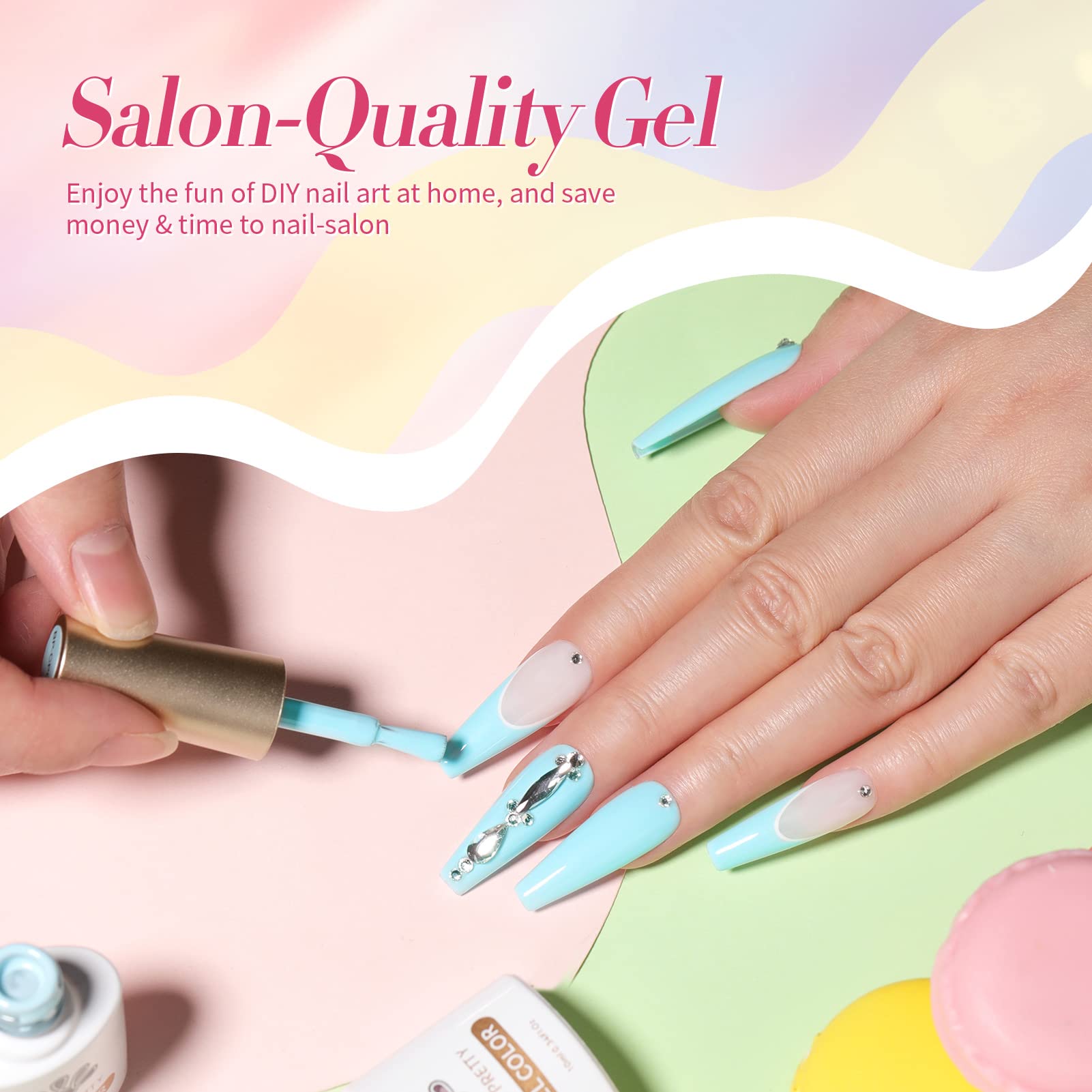 Born Pretty tonos lila pastel para estilo suave.