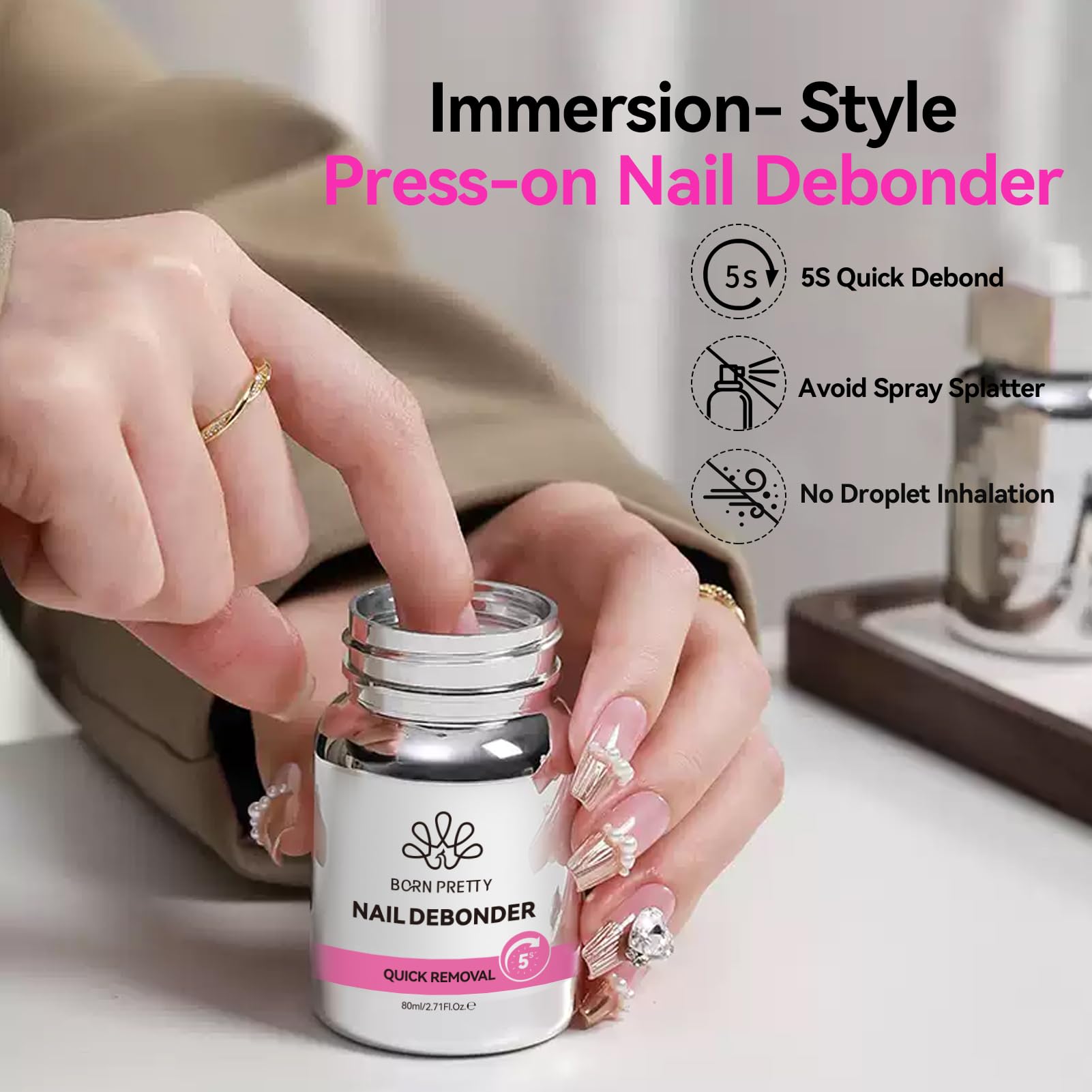 Remoción de uñas postizas con Born Pretty y adhesivo seguro