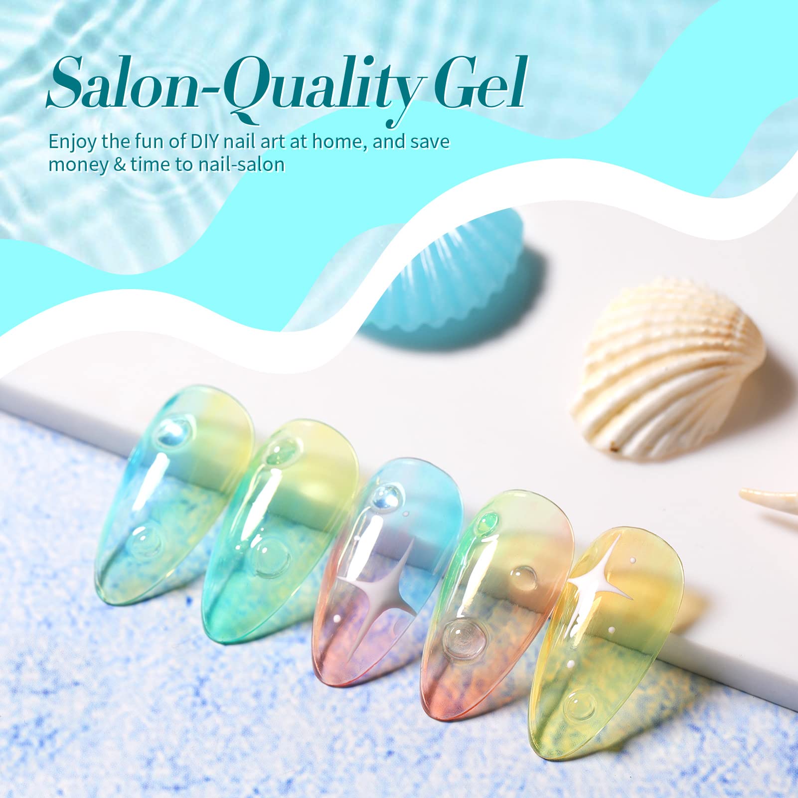 Born Pretty conjunto de botellas de 7 ml para crear múltiples estilos.