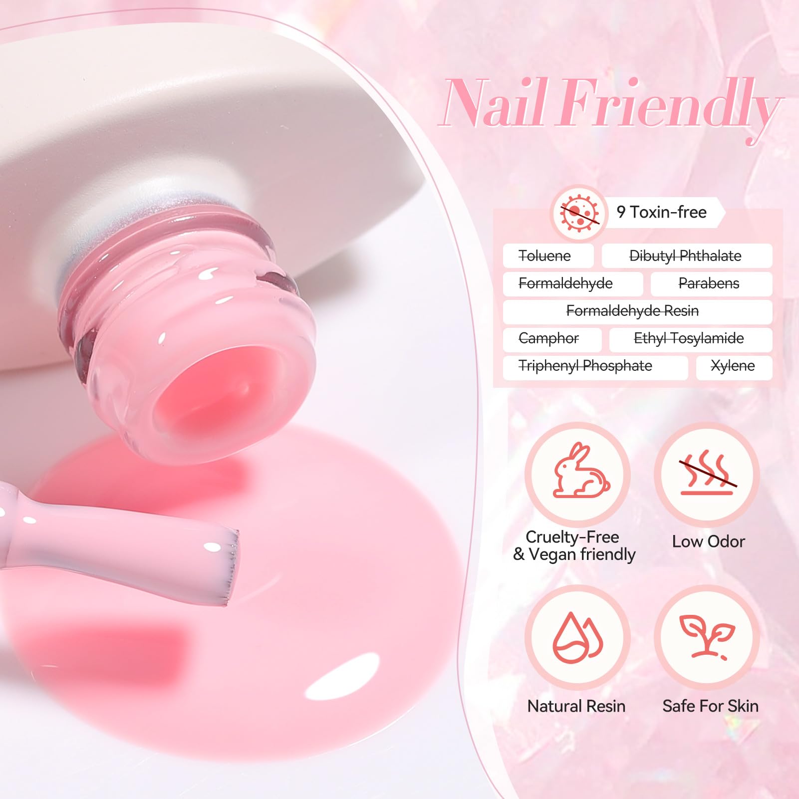 Born Pretty Valentines jelly gel polish art for festive nail design