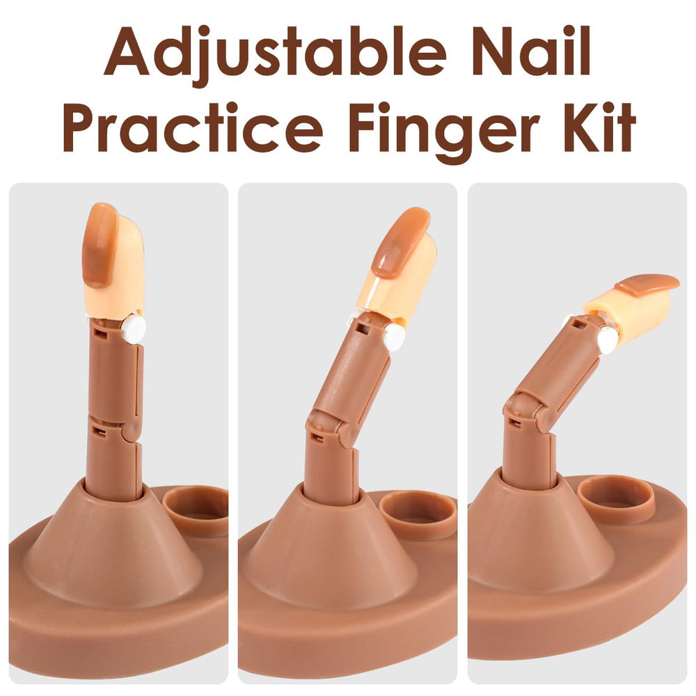 BORNBYME 100 brown nail tips offer ready-to-use materials for practice.