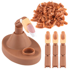 BORNBYME acrylic nail practice finger base provides stable training surface for beginners.