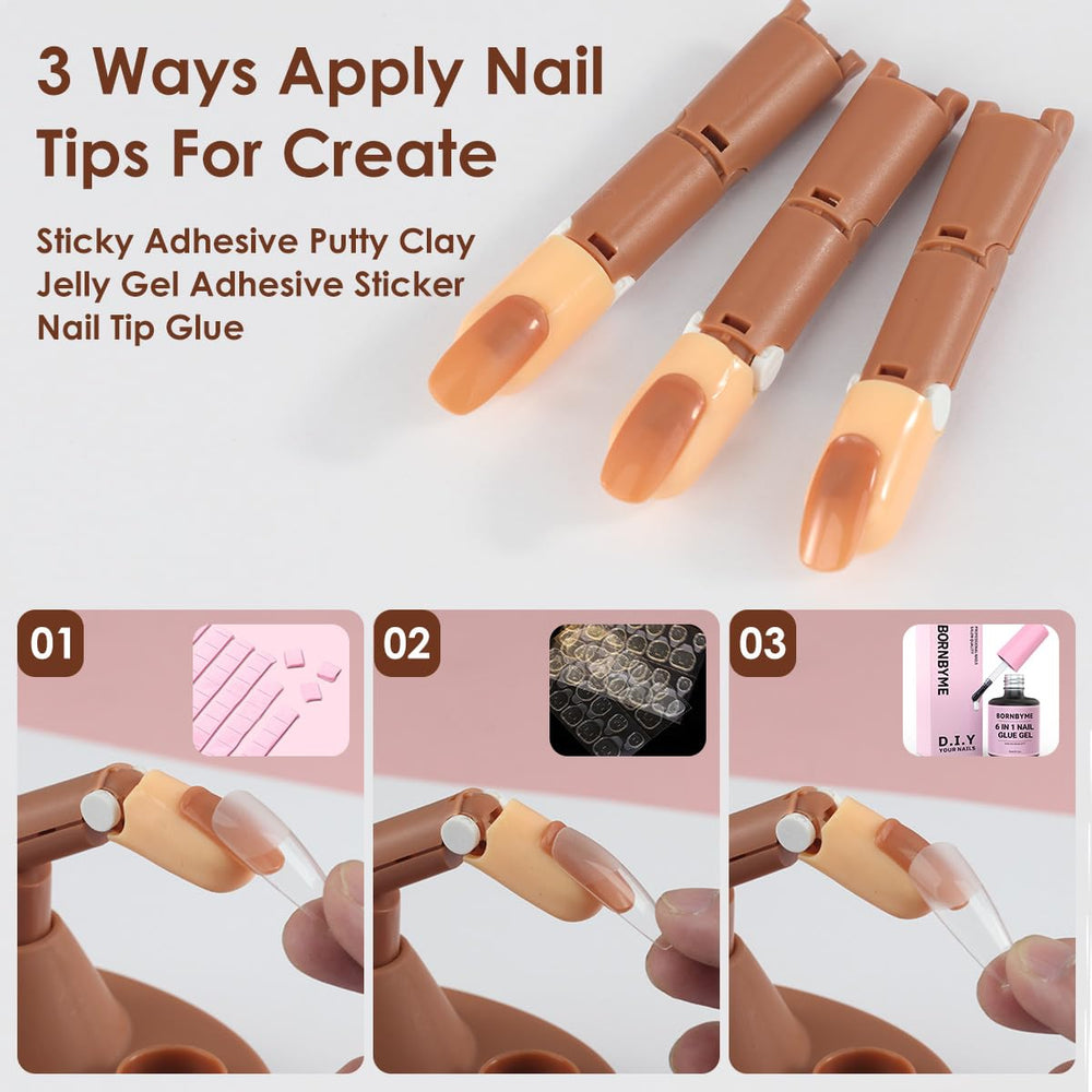 BORNBYME beginner nail practice kit is an affordable entry into technique development.