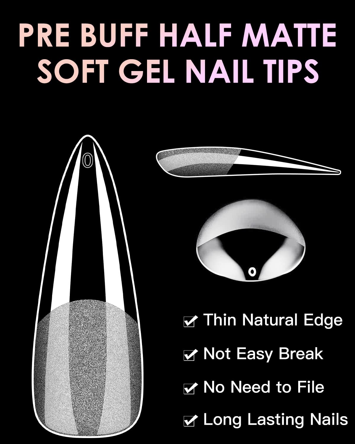 BornByMe pre-shaped nail tips for quick color application with no polish needed.