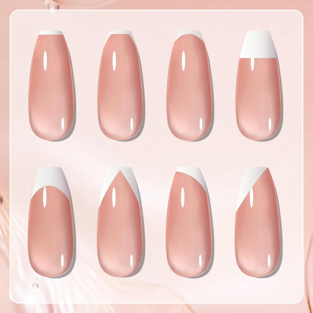Born Pretty jelly gel nail polish in light brown for subtle French bases.