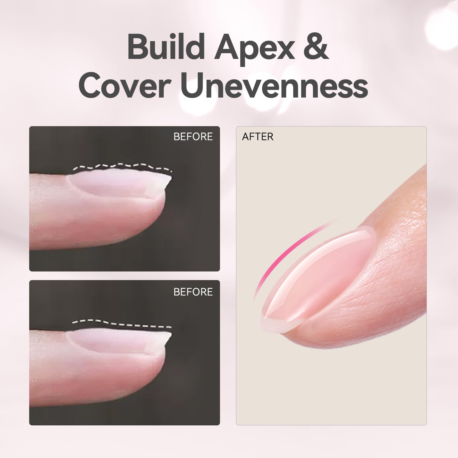 Born Pretty nail enhancement gel offers versatile coverage for natural-looking overlays.