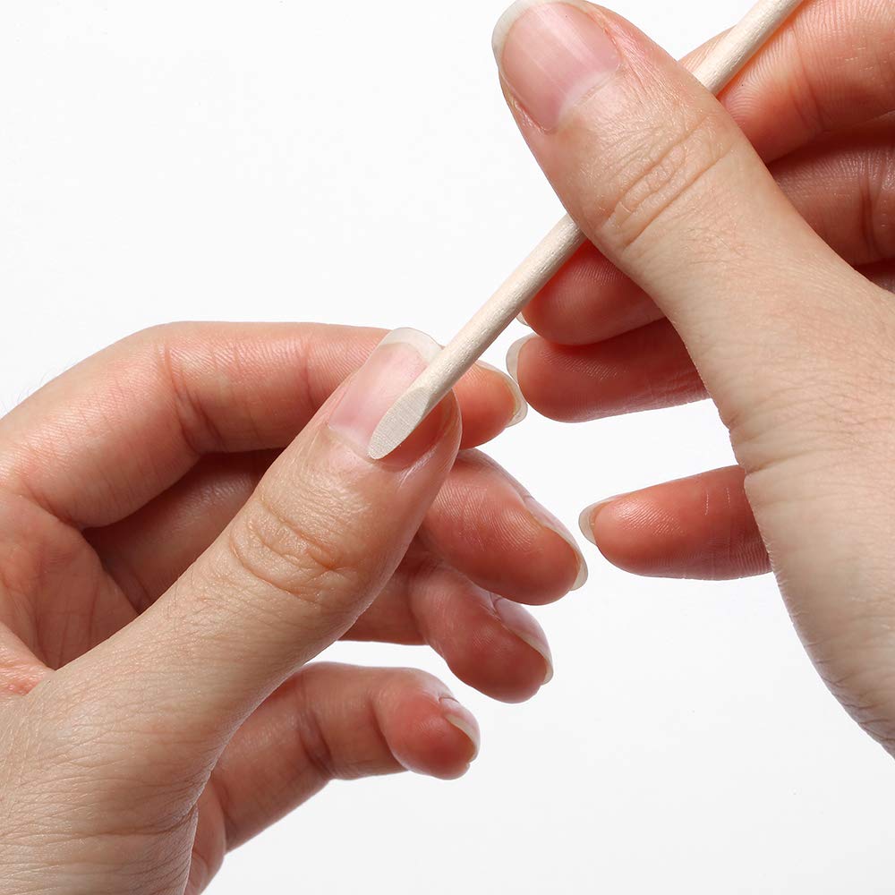 Borogo orange wood sticks portable disposable pack for travel-friendly nail care