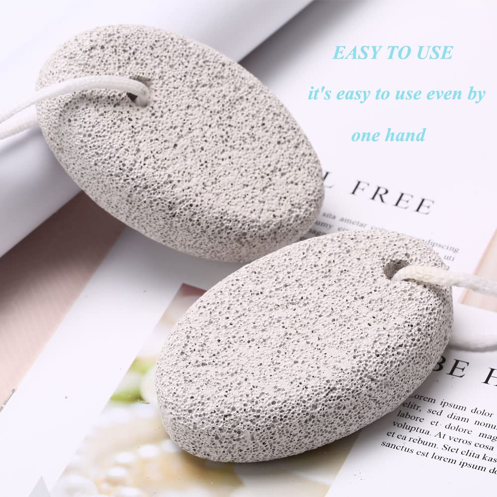 Borogo pumice stone hanging loop enables easy drying storage