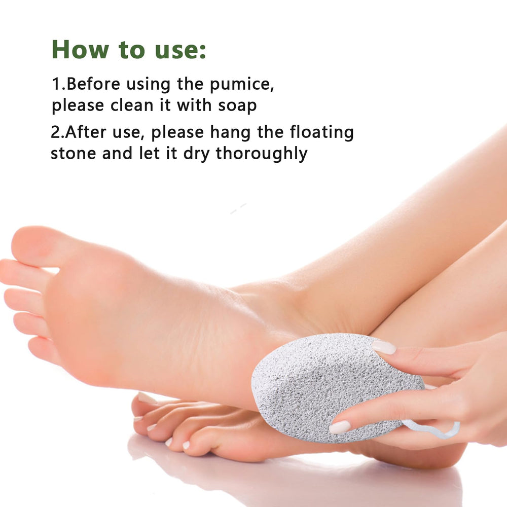 Borogo pumice stone used on wet skin for smoother results