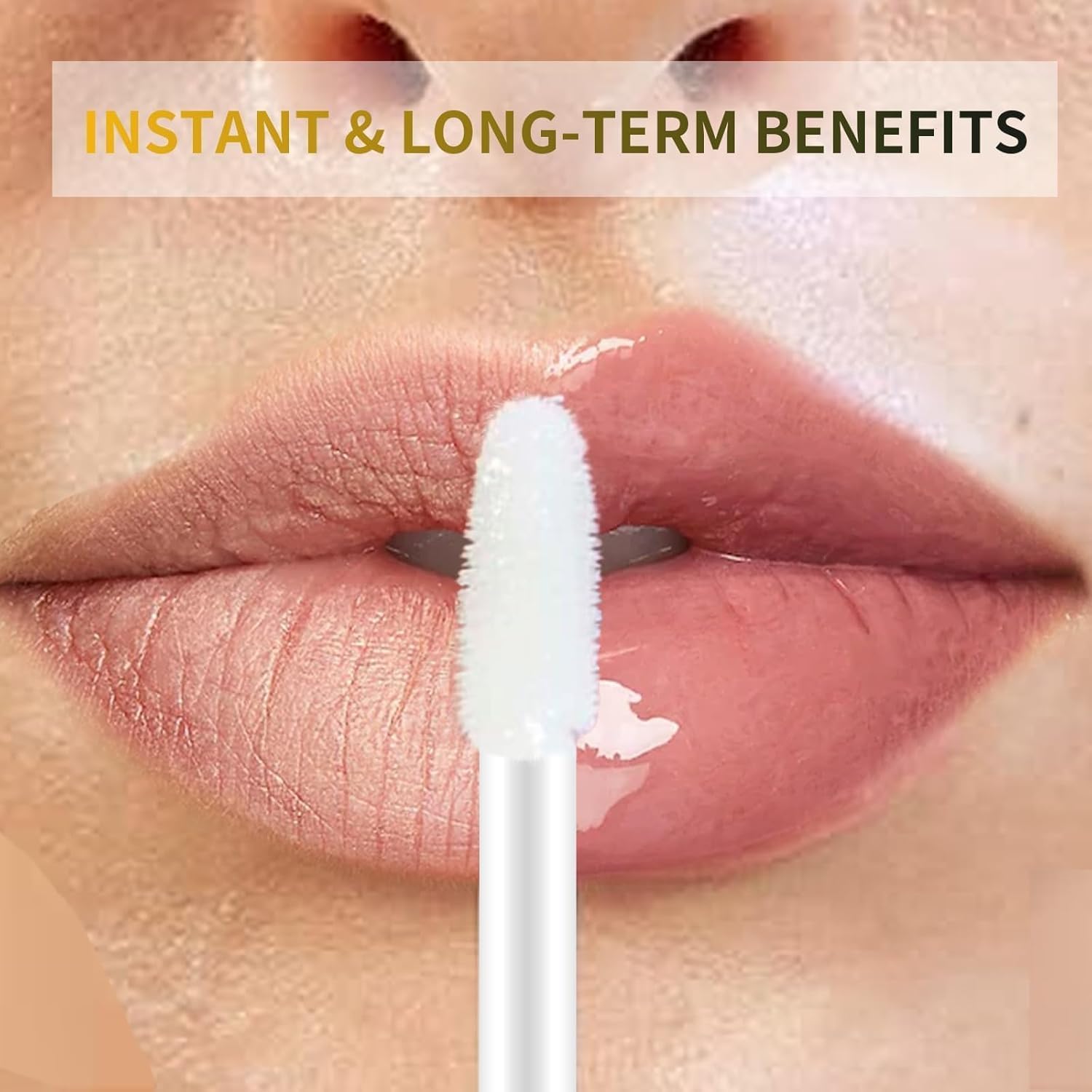 Borovetty Lip Plumper Gloss brillo espejo ilumina los labios