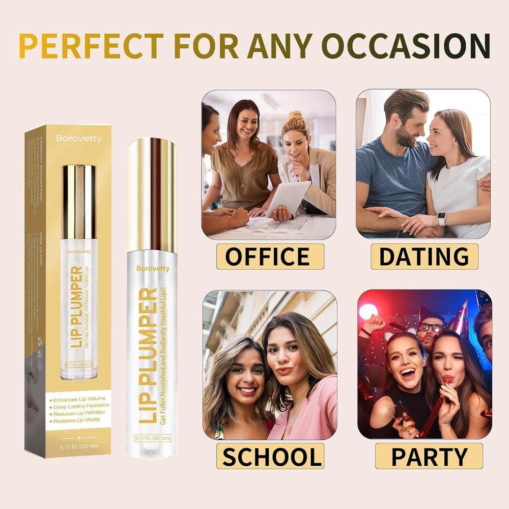 Borovetty Lip Plumper Gloss provoca un hormigueo suave que señala el efecto plump