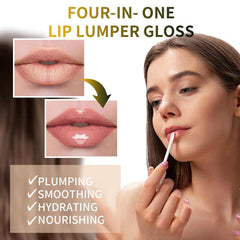 Borovetty Lip Plumper Gloss con botánicos y vitamina E hidrata y suaviza