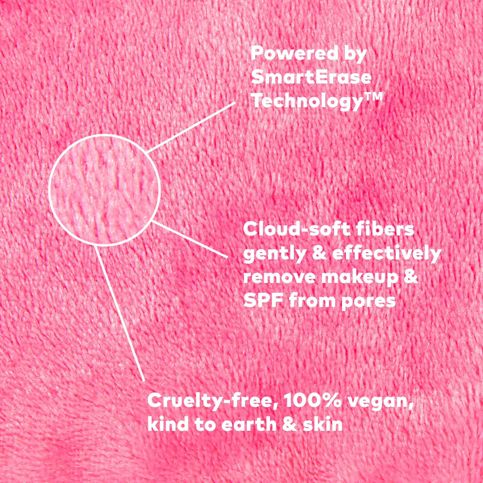 MakeUp Eraser Pro fibra suave que limpia profundamente cada poro.