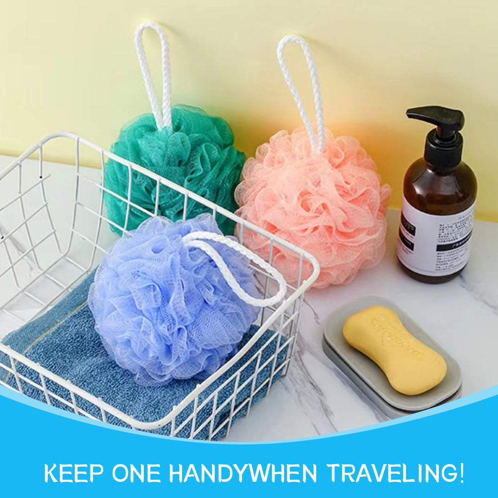 Borsicge esponja ducha cuatro colores para cada miembro de la familia.
