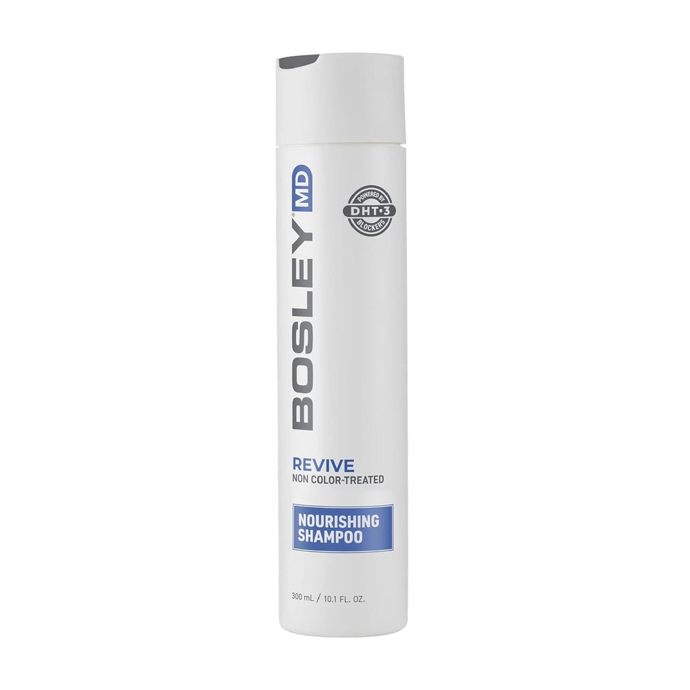 BosRevive nourishing shampoo bottle highlighting formula for thinning hair