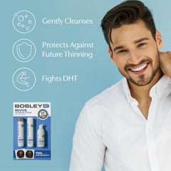 BosleyMD BosRevive Leave-In Thickening Treatment bottle for instant volume and grip.