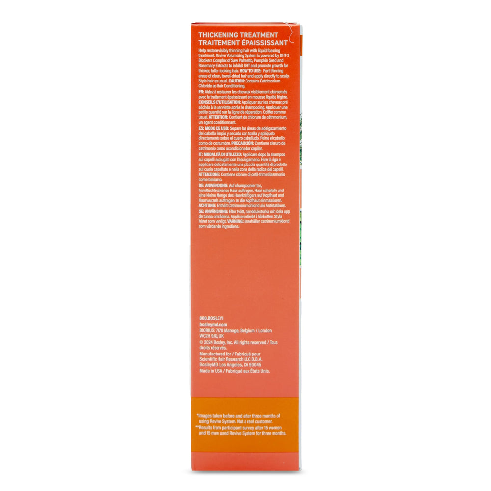BosleyMD BosRevive leave-in thickening treatment foam showcasing instant volume